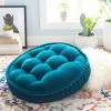 Surya Teal Cotton Velvet Floor Pillow All Pillows