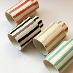 Jungalow® New Kaya Striped Ceramic Cups By Justina Blakeney™