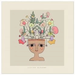 Justina Blakeney® All Gifts Flower Thinker 2 Art Print By Justina Blakeney™