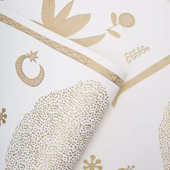 Jungalow® Cosmic Desert Wallpaper In Gold By Justina Blakeney® - Paste The Sheet