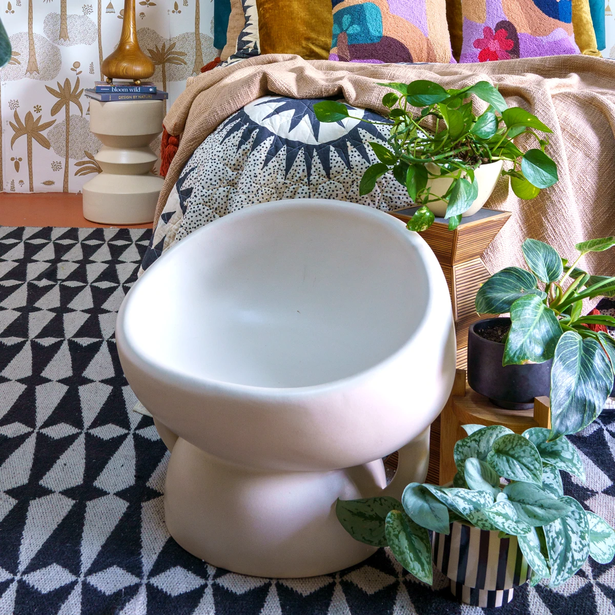 Jungalow® All Stools, Poufs + Side Tables Cloud Mali Mushroom Stool By Justina Blakeney™ 3 Jungalow® All Stools, Poufs + Side Tables Cloud Mali Mushroom Stool By Justina Blakeney™