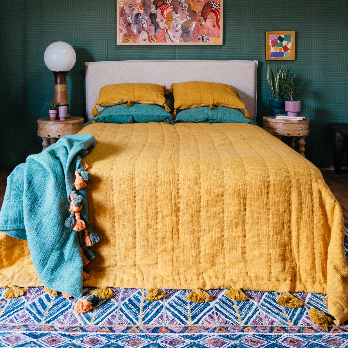 Jungalow® Sol Quilt In Turmeric By Like A Lion™ All Décor 9 Jungalow® Sol Quilt In Turmeric By Like A Lion™ All Décor