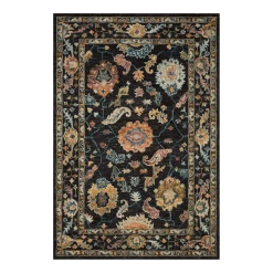 Loloi Rugs Floral Black Rug