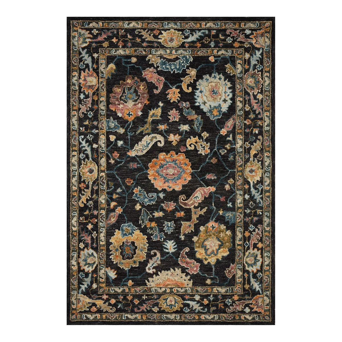 Loloi Rugs Floral Black Rug 3 Loloi Rugs Floral Black Rug