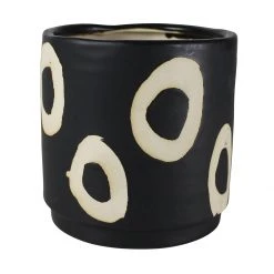 HomArt Black + White Ceramic Planter Planters