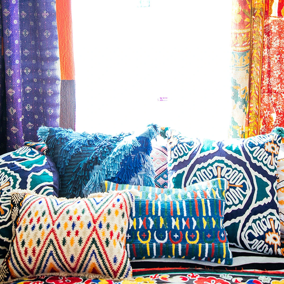 Loloi Rugs Fable Indigo Blue Pillow By Justina Blakeney® X Loloi All Pillows 5 Loloi Rugs Fable Indigo Blue Pillow By Justina Blakeney® X Loloi All Pillows