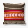 Loloi Rugs Brown Striped Outdoor Pillow