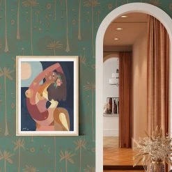 Jungalow® Cosmic Desert Wallpaper In Green By Justina Blakeney® - Sure Strip