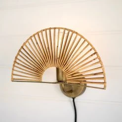 Kalalou Fan Wall Sconce Lamp