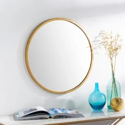 Surya All Décor & Mirrors Round Gold Mirror