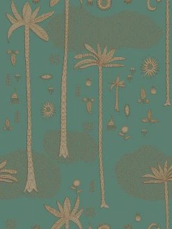 Jungalow® Cosmic Desert Wallpaper In Green By Justina Blakeney® - Paste The Sheet 12 Jungalow® Cosmic Desert Wallpaper In Green By Justina Blakeney® - Paste The Sheet