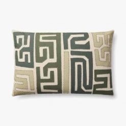 Loloi Rugs Green Stitched Zag Pillow By Justina Blakeney® X Loloi