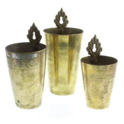 HomArt All Bed + Bath Hanging Brass Lassi Cup