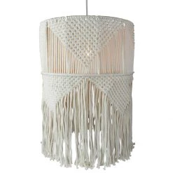 HomArt All Lighting Tall Macrame Pendant Lamp