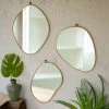Kalalou All Décor & Mirrors Oval Brass Framed Mirror Set 2 Kalalou All Décor & Mirrors Oval Brass Framed Mirror Set