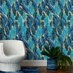Jungalow Nana Wallpaper In Blue By Justina Blakeney® 10 Jungalow Nana Wallpaper In Blue By Justina Blakeney®