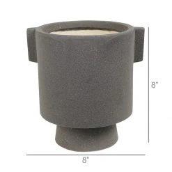 HomArt New Charcoal Ceramic Planter
