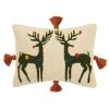 Peking Reindeer Games Hook Pillow By Jungalow® Hook Pillows