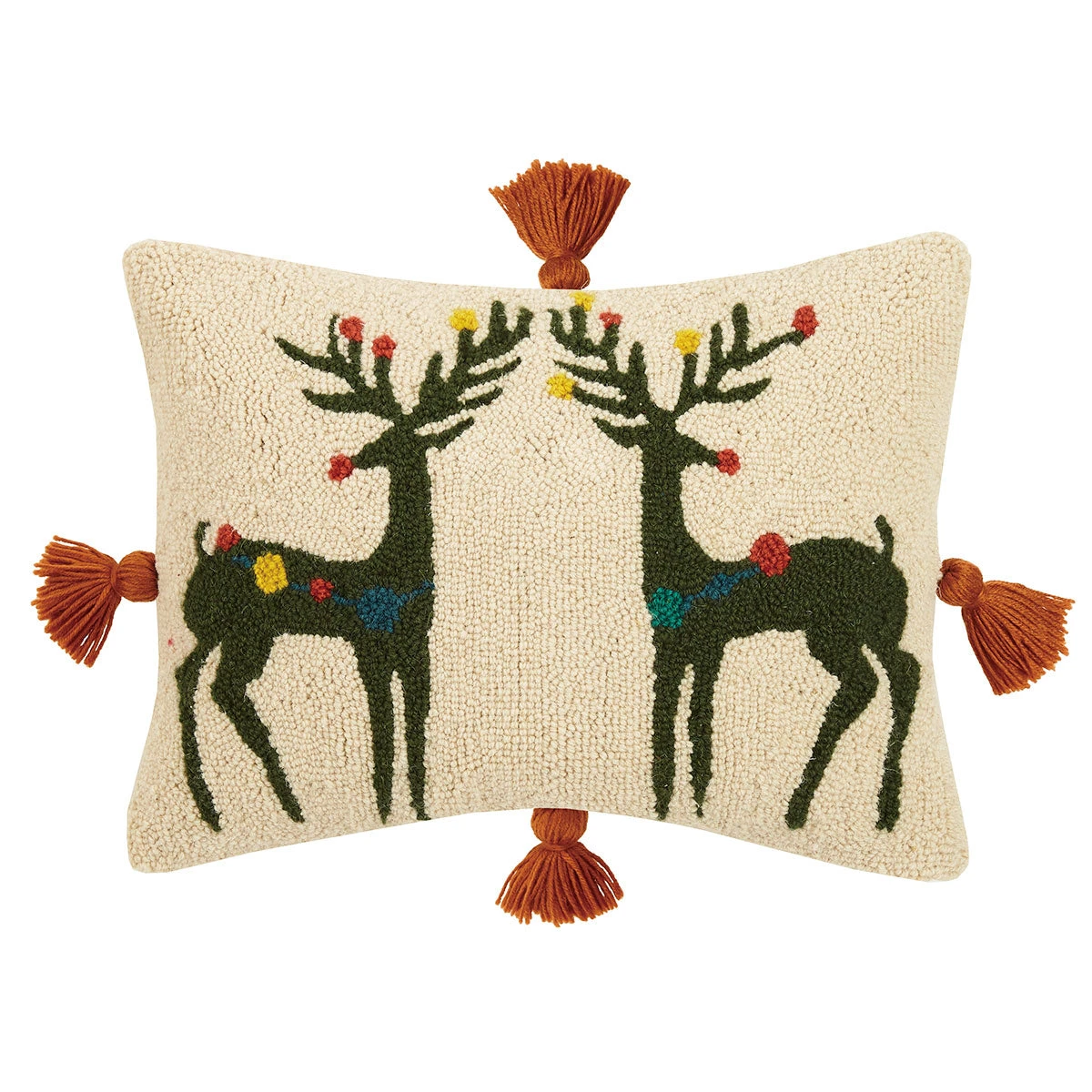 Peking Reindeer Games Hook Pillow By Jungalow® Hook Pillows 3 Peking Reindeer Games Hook Pillow By Jungalow® Hook Pillows