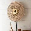 Kalalou Rattan Wall Sconce Lamp All Lighting