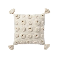 Loloi Rugs Crema Shag Pillow By Justina Blakeney® X Loloi