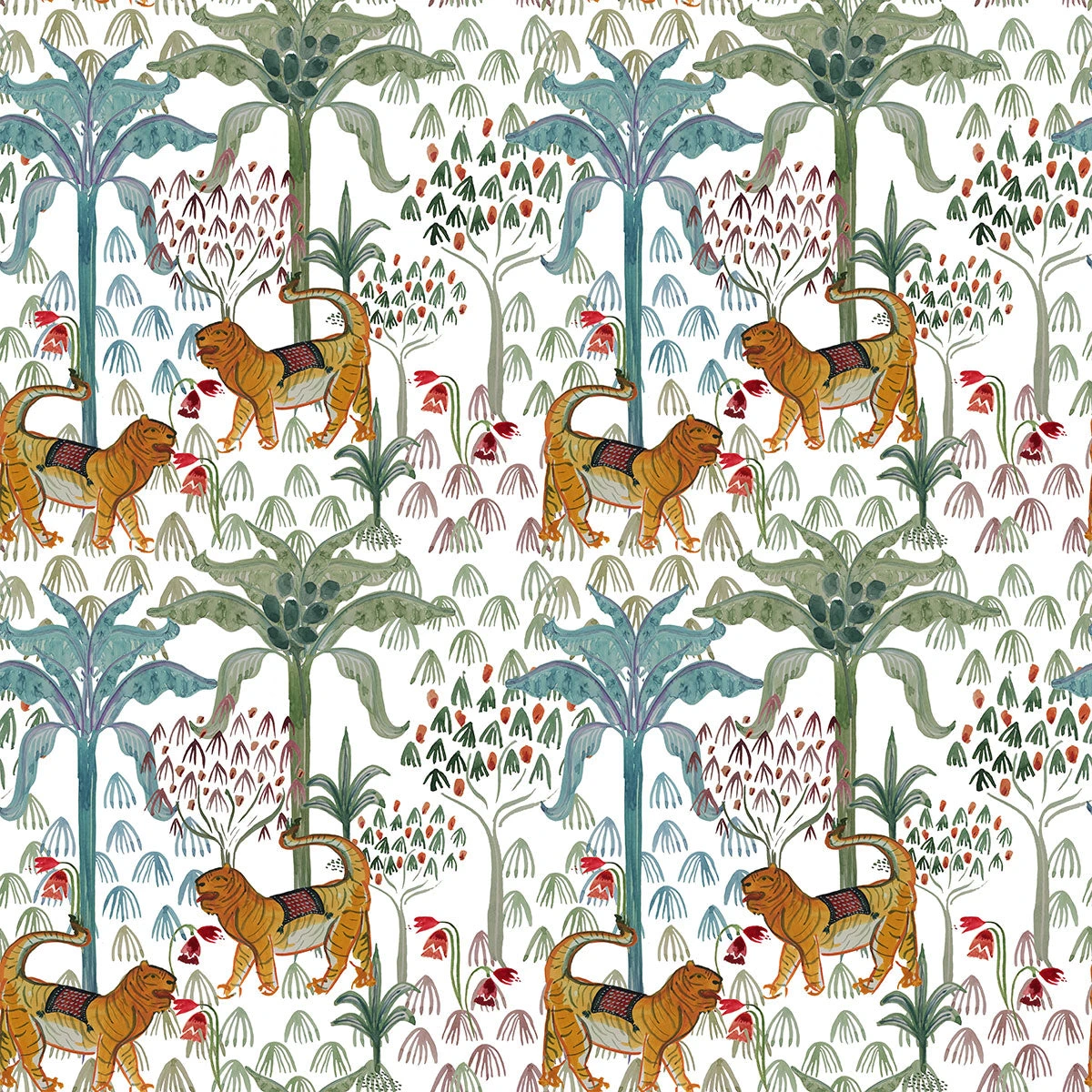 Jungalow® Peel + Stick Tigris Wallpaper In Natural By Justina Blakeney® 5 Jungalow® Peel + Stick Tigris Wallpaper In Natural By Justina Blakeney®