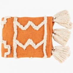 Surya Tangerine Throw Blanket 10 Surya Tangerine Throw Blanket