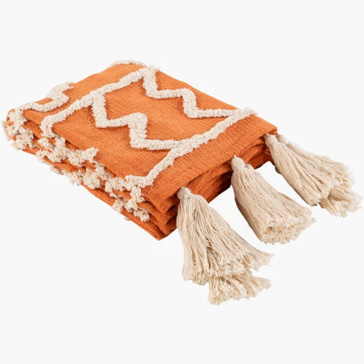 Surya Tangerine Throw Blanket 4 Surya Tangerine Throw Blanket