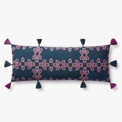 Loloi Rugs All Pillows Violet Tassel Lumbar Pillow By Justina Blakeney® X Loloi